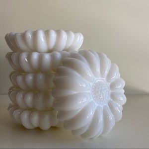 Vintage Milk Glass Small Candle Dish